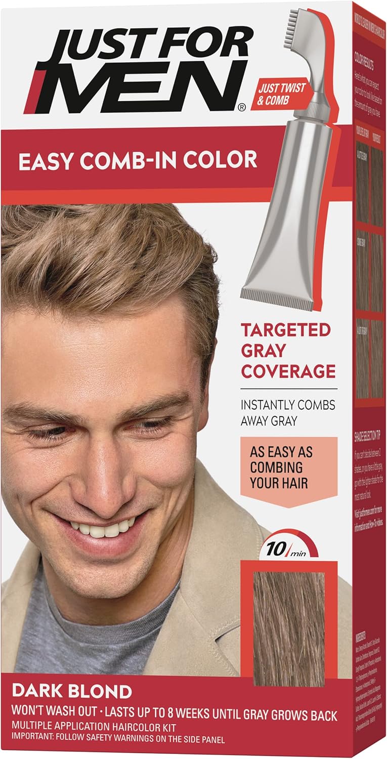 Just For Men AutoStop Men's Comb-In Hair Color | Dark Blond