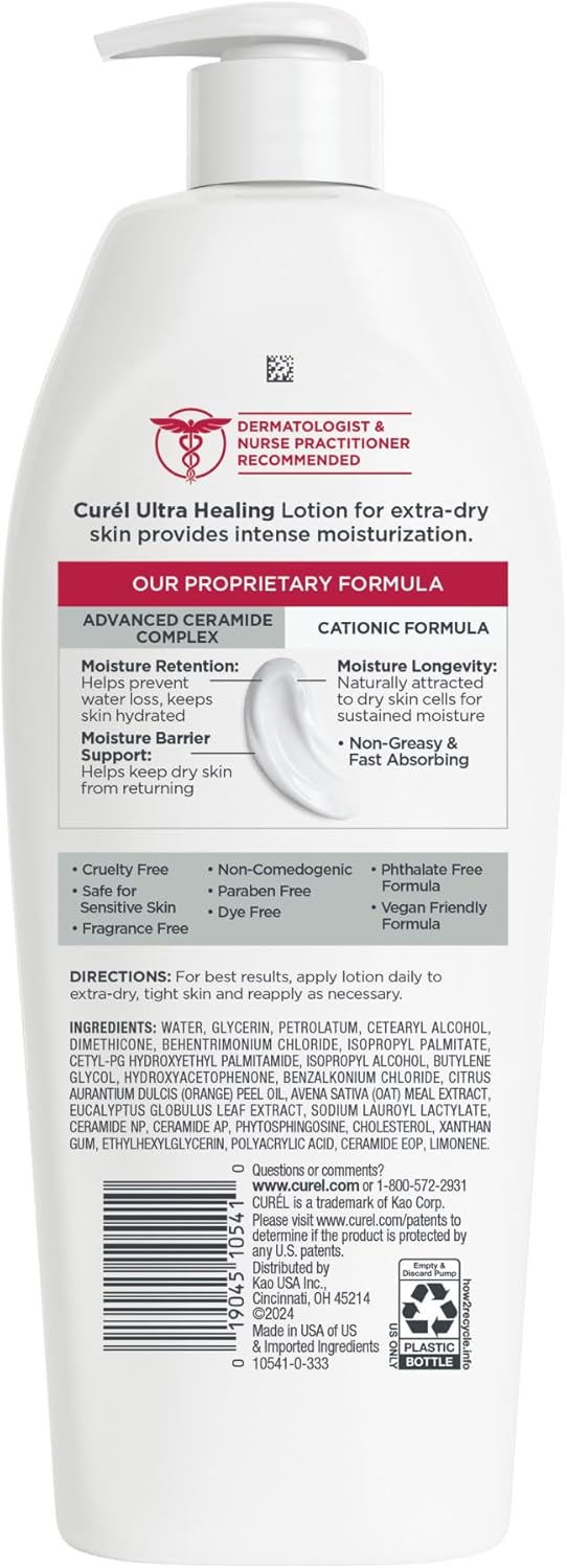 Curél Ultra Healing Intensive Lotion for Extra-Dry Tight Skin | 13 Oz