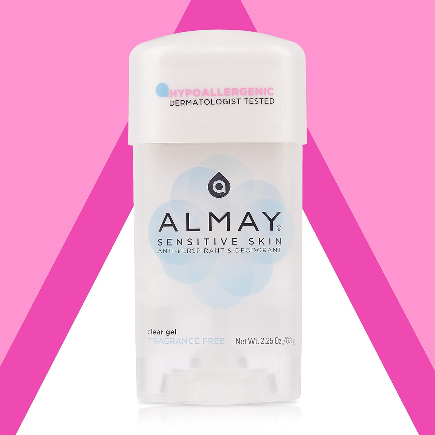 Almay Hypoallergenic Clear Gel Fragrance Free Deodorant | 2.25 Oz