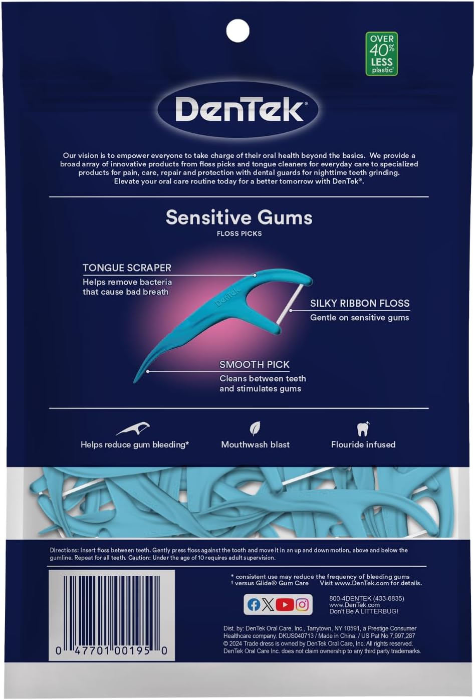 DenTek Sensitive Gums Floss Picks| 150 Floss Picks
