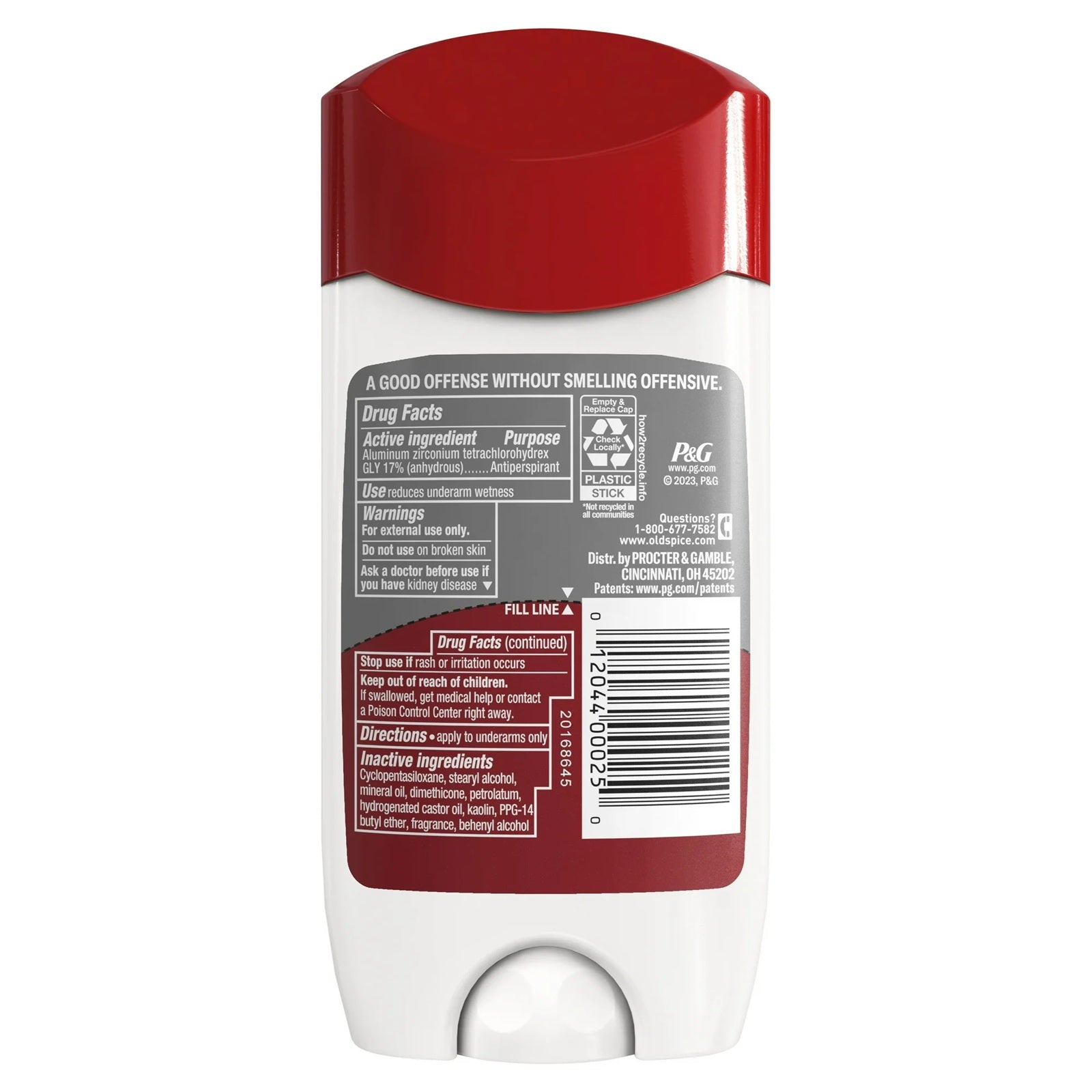 Old Spice High Endurance Invisible Solid Pure Sport | 3 Oz