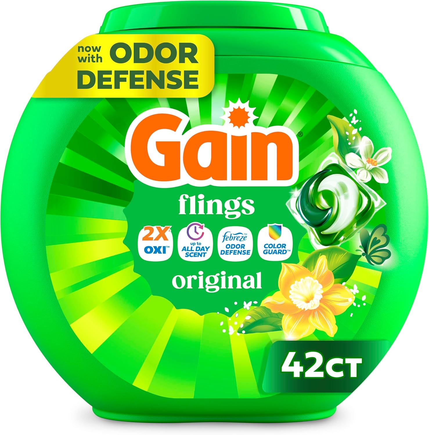 Gain Flings Original Laundry Detergent | 42 Pacs