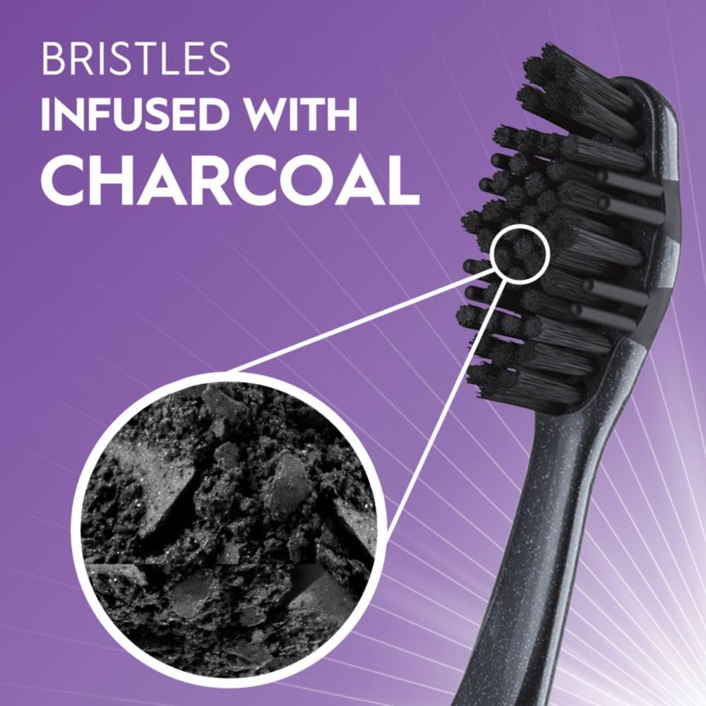 Oral-b Charcoal Whitening Therapy Toothbrush | Medium | 2 Count
