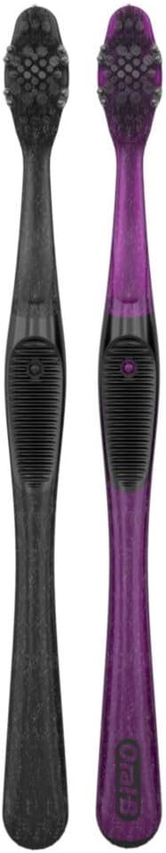 Oral-b Charcoal Whitening Therapy Toothbrush | Medium | 2 Count