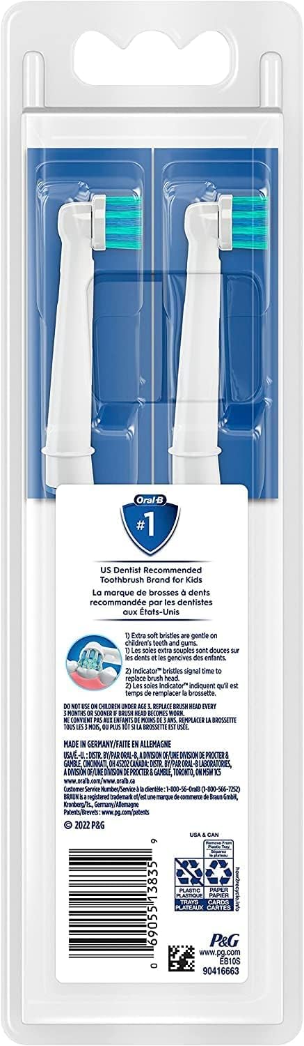 Oral-B Kids Extra Soft Replacement Brush Heads | 2 Count