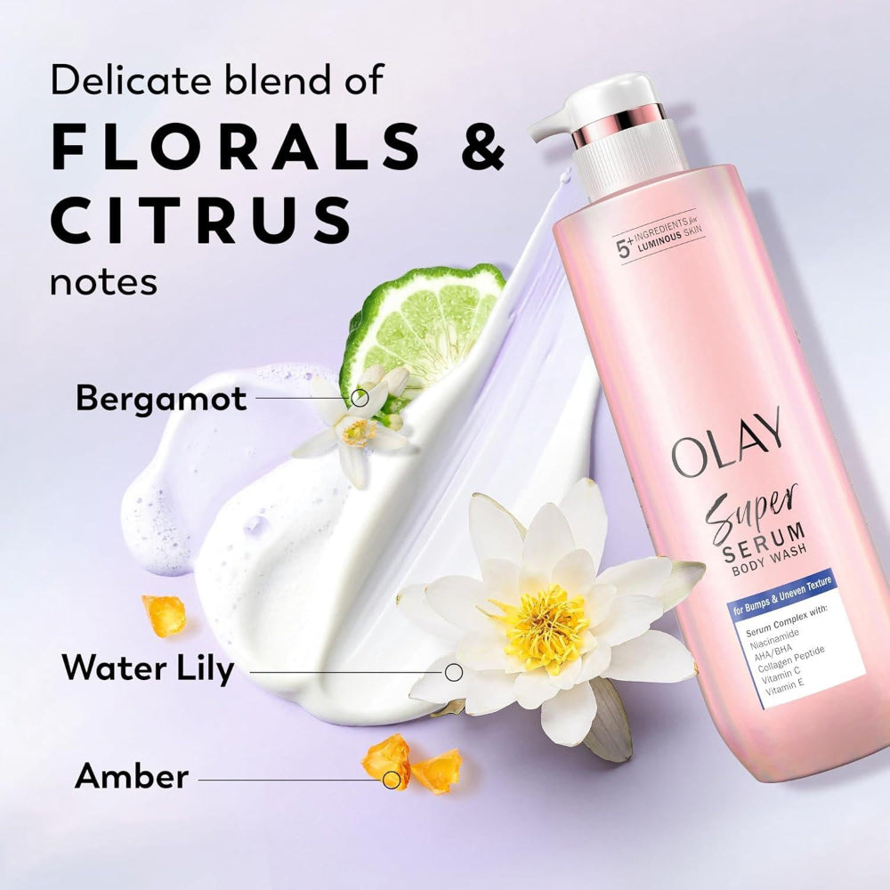 Olay Super Serum Body Wash | Rough & Bumpy Skin | 547 ml