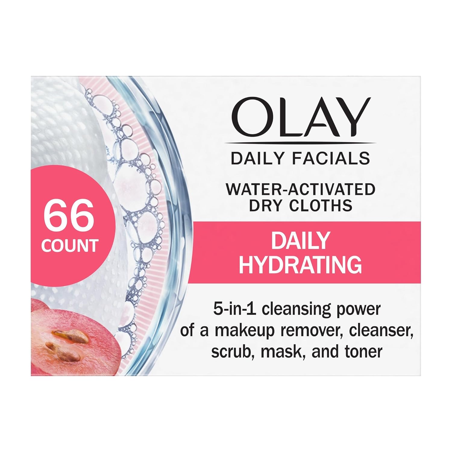 Olay Daily 5 in 1 Water Activated Cloths | 66 Count