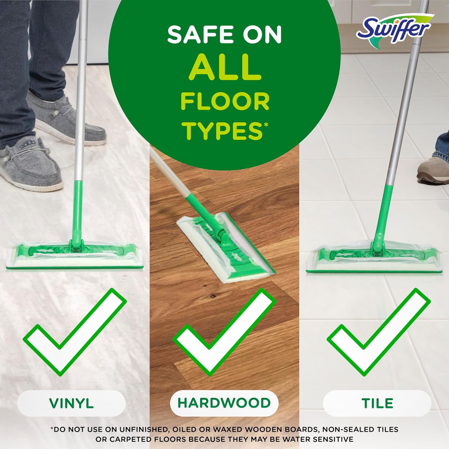 Swiffer Sweeper Wet Mopping Cloths | Open-Window Fresh | 24 Wet Pad Refills