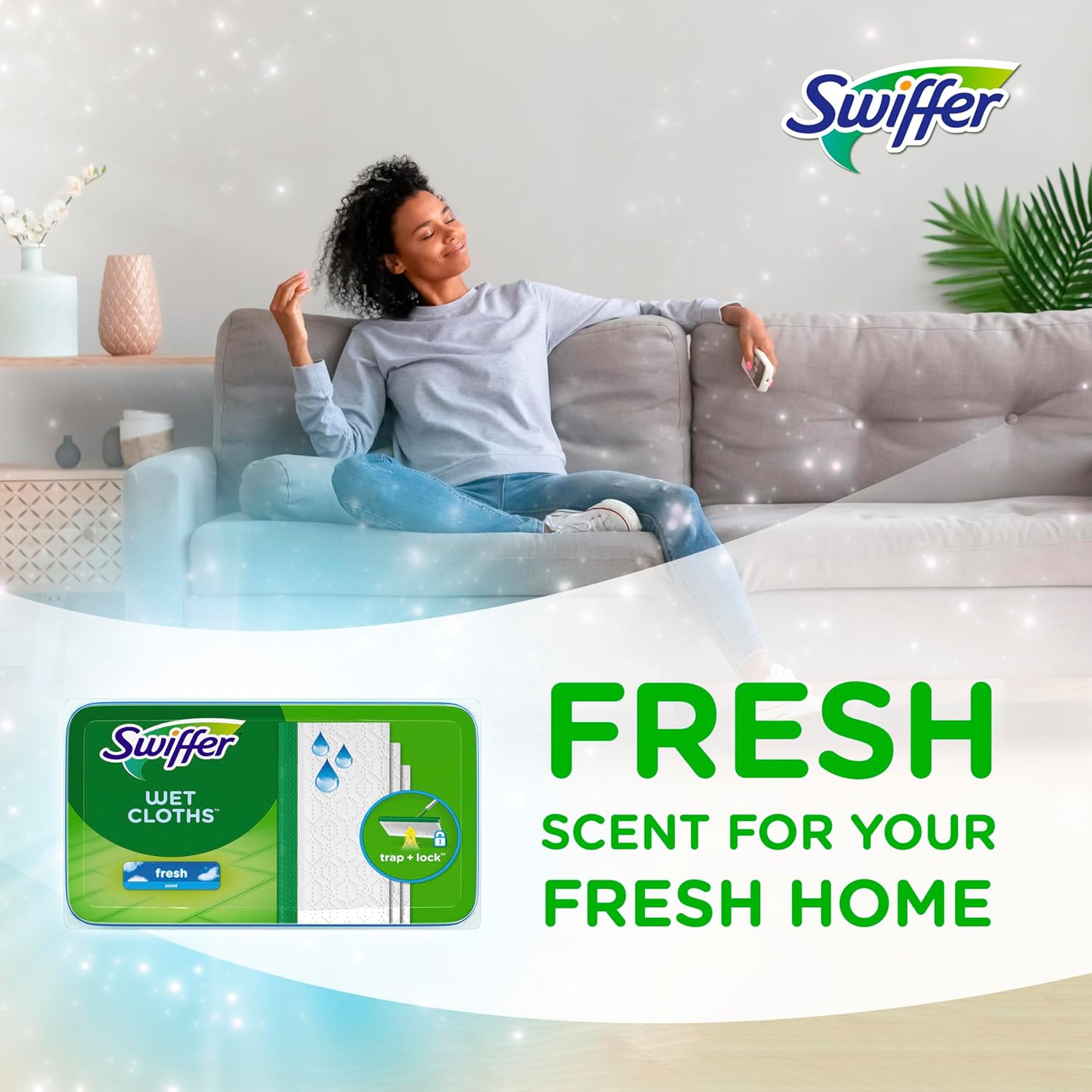 Swiffer Sweeper Wet Mopping Cloths | Open-Window Fresh | 24 Wet Pad Refills