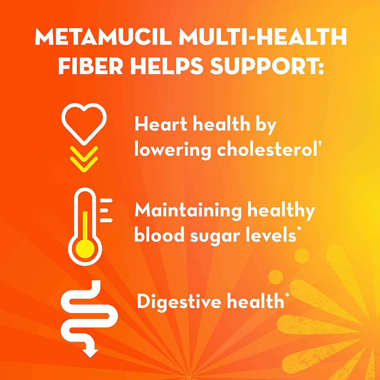 Metamucil 3-IN-1 Daily Fiber Supplement | 160 Capsules