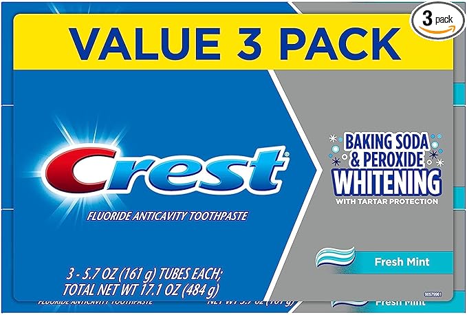 Crest Toothpaste (3 Count of 5.7 oz Tubes Each) 17.1 oz