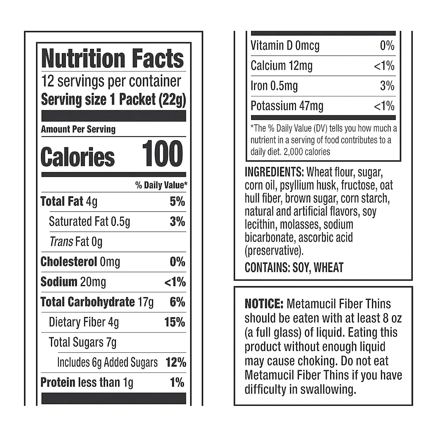 Metamucil MultiGrain Fiber Wafers - Apple Crisp, 12 Packets