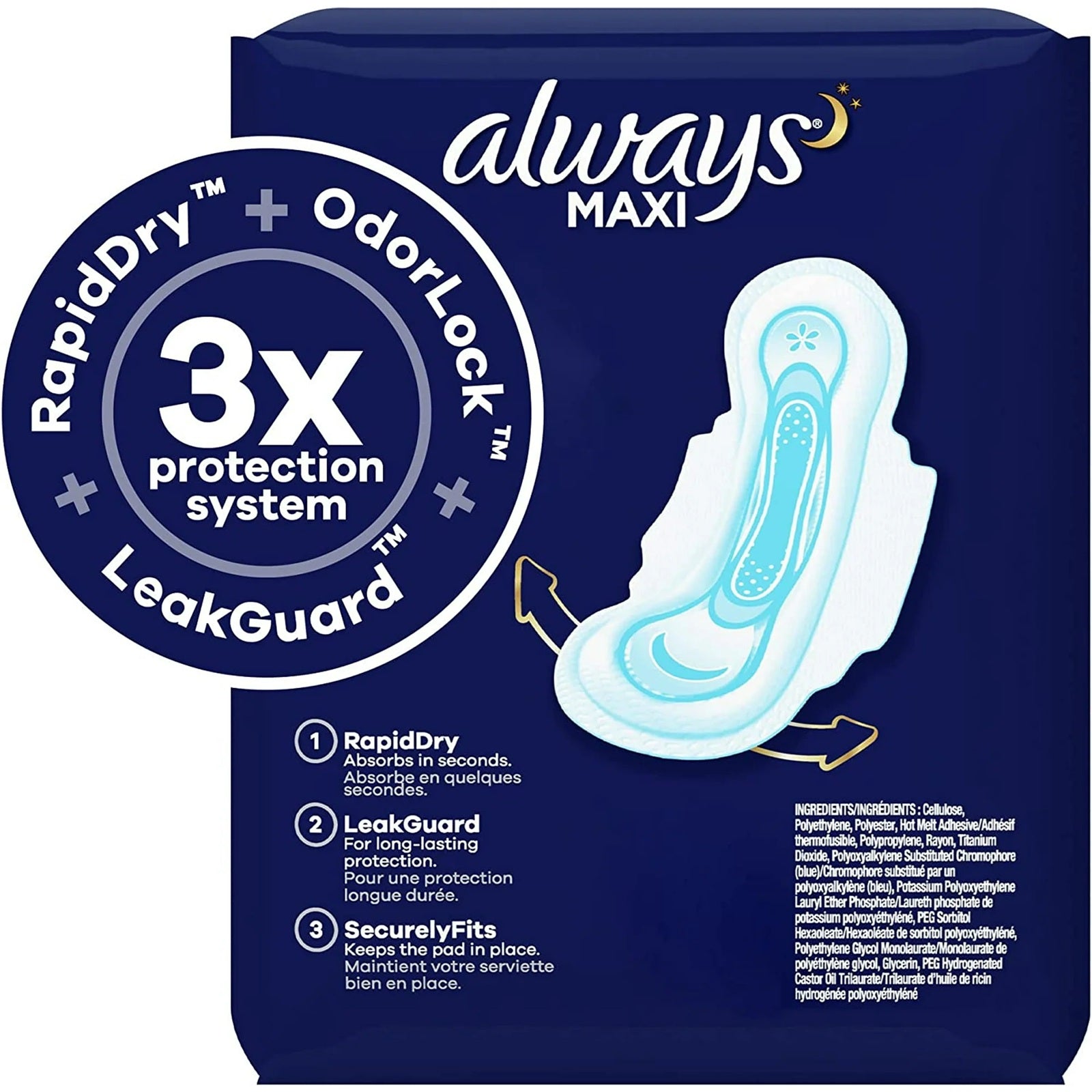 Always Maxi Overnight | Size 4 | Overnight | 28 Count