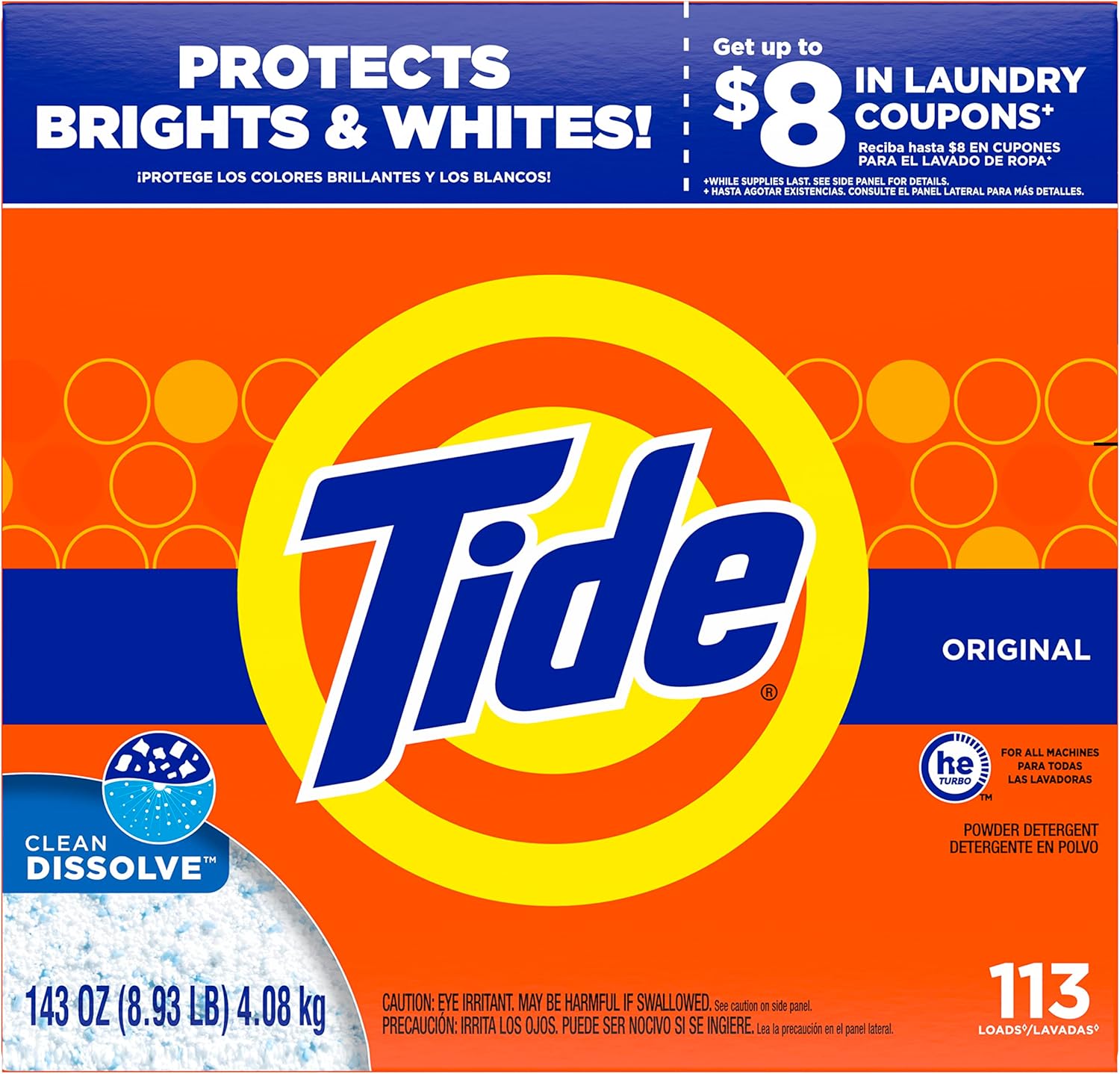 Tide Original Powder | 113 Loads | 143 Oz