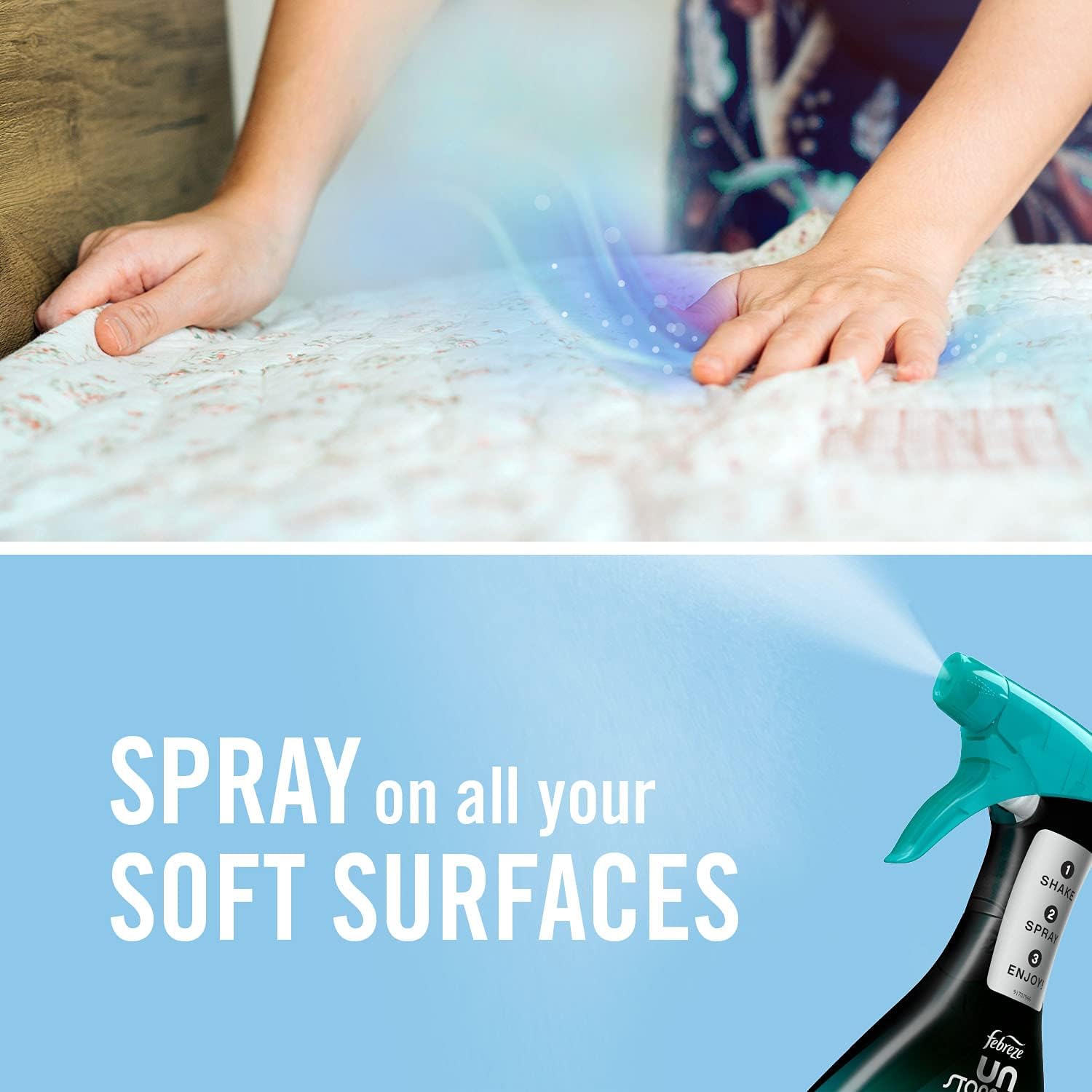 Febreze Unstopables Touch Fabric Spray | Fresh Scent | 27 Oz (800 ml)