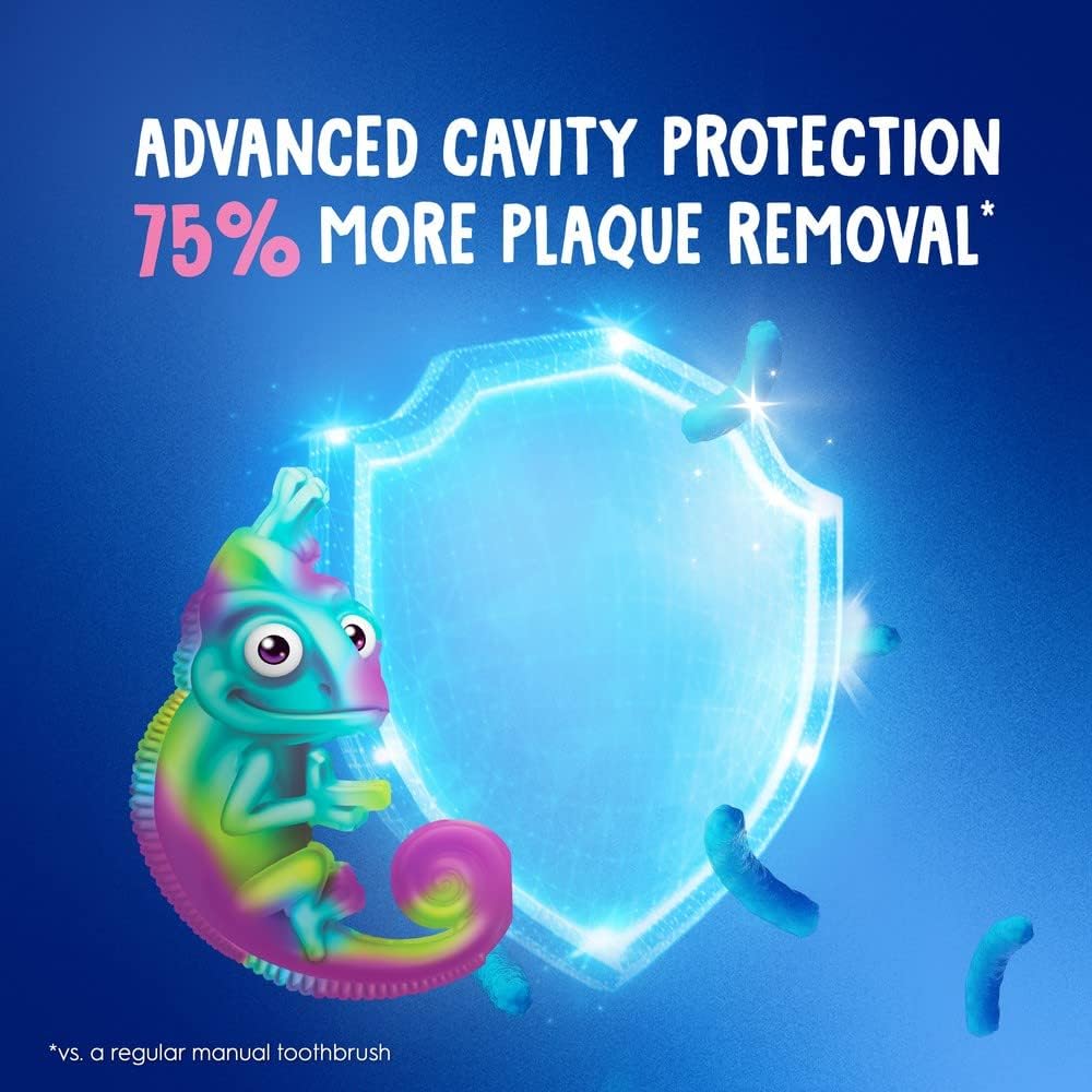 Oral-B Kids Electric Toothbrush with Sensitive Brush Head and Timer, for Kids 3+