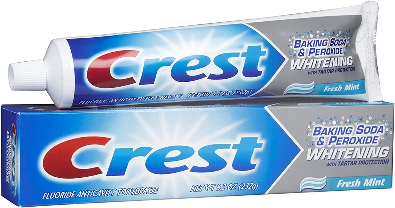 Crest Whitening with Tartar Protection Striped Toothpaste | Fresh Mint | 8.2 Oz