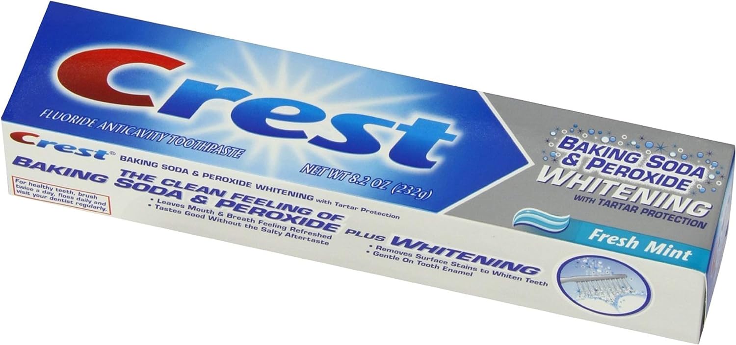 Crest Whitening with Tartar Protection Striped Toothpaste | Fresh Mint | 8.2 Oz