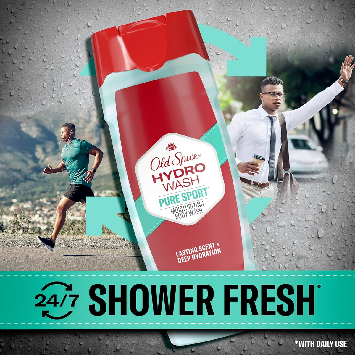 Old Spice Hydro Body Wash | Pure Sport Plus | 16 Oz (473 ml)