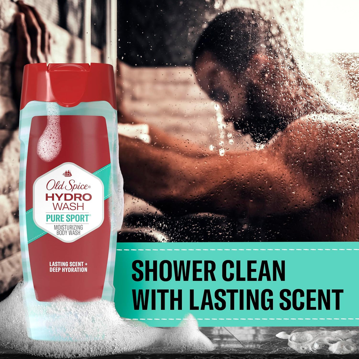Old Spice Hydro Body Wash | Pure Sport Plus | 16 Oz (473 ml)