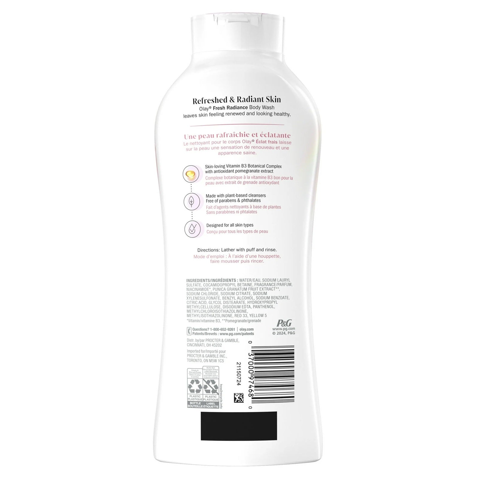 Olay Fresh Outlast Cooling White Strawberry & Mint Body Wash | 22 Oz