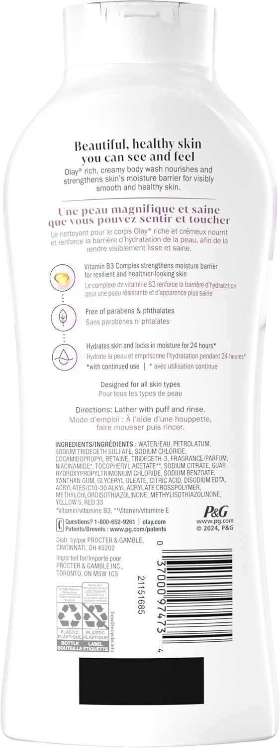 Olay Age Defying Body Wash with Vitamin E | 22 Oz | Pack of 4
