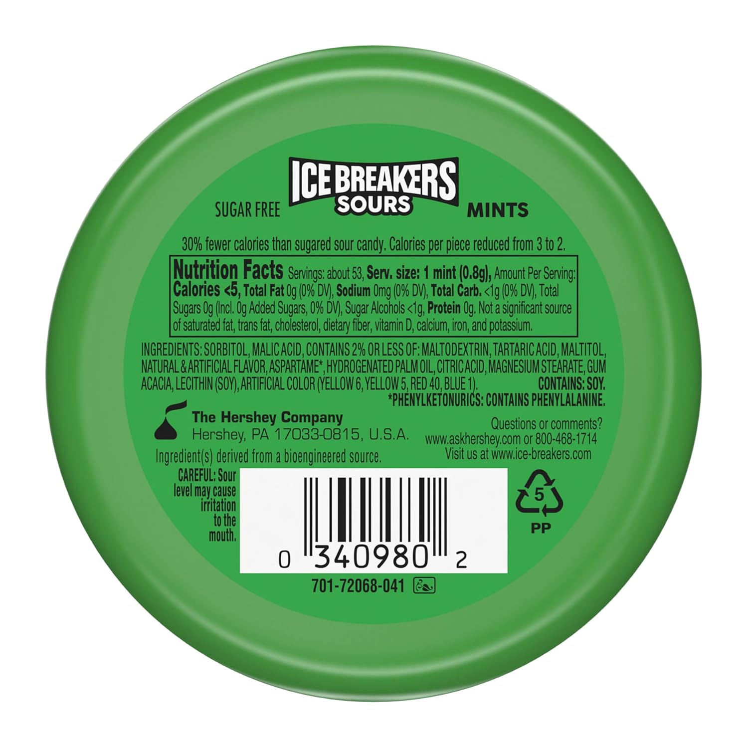 Ice Breakers Sours | Watermelon, Green Apple and Tangerine | 1.5 Oz (42 g)