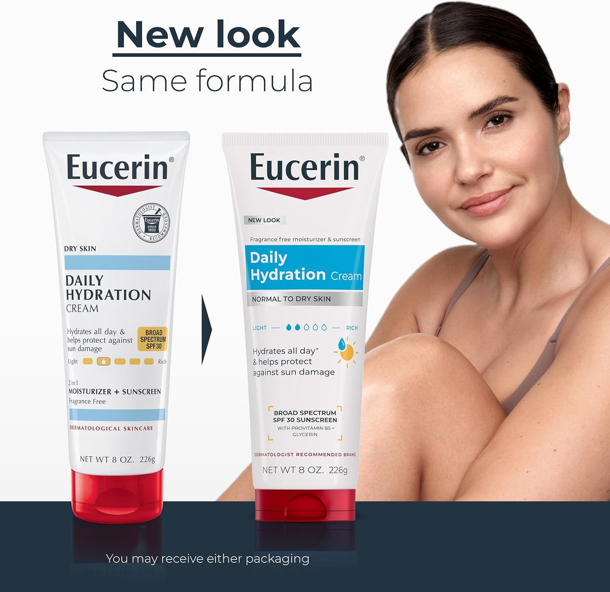 Eucerin Daily Hydration Cream | 8 Oz (226 g)