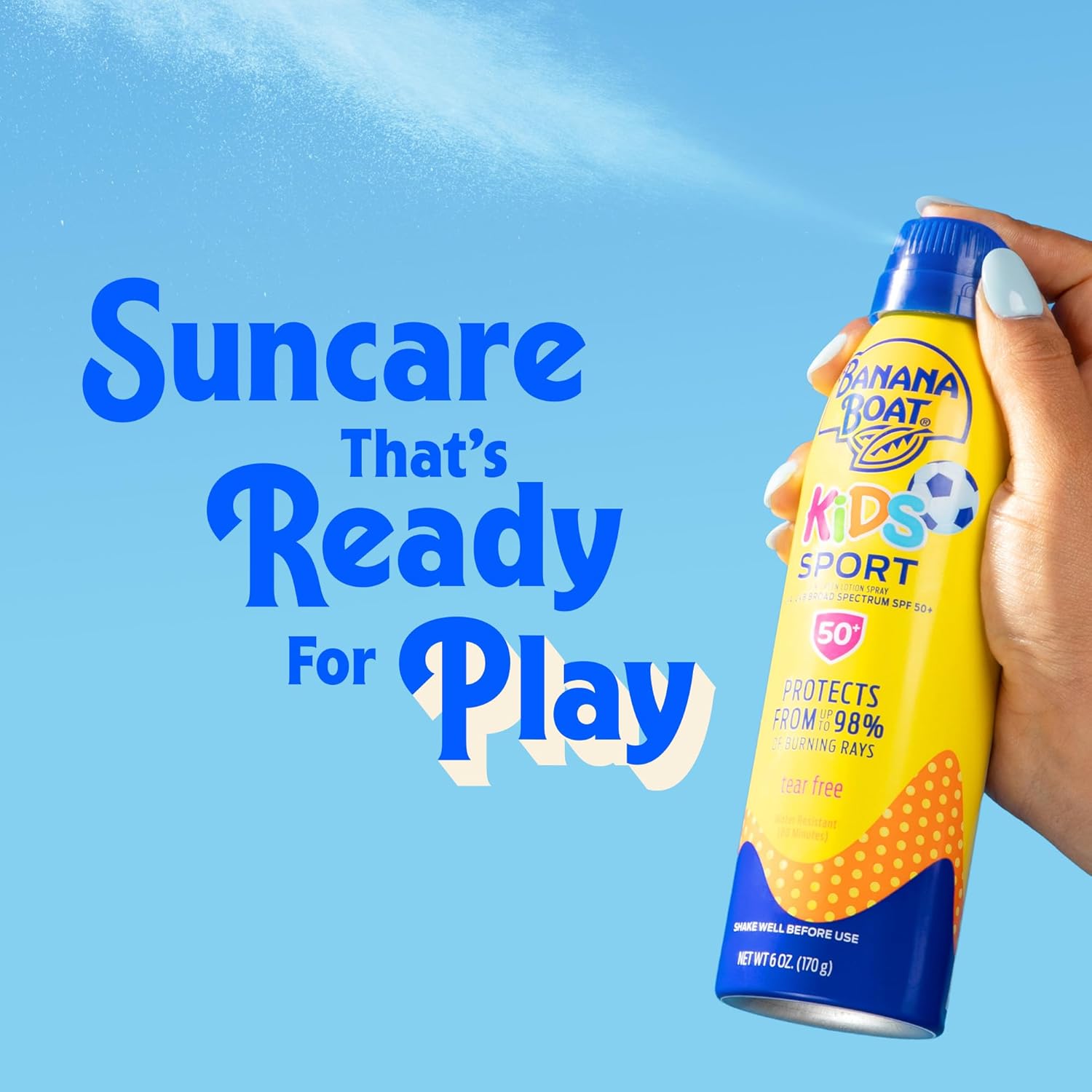 Banana Boat Sunscreen Spray Kids Sport Tear-Free | SPF 50 | 6 Oz | Twin Pack