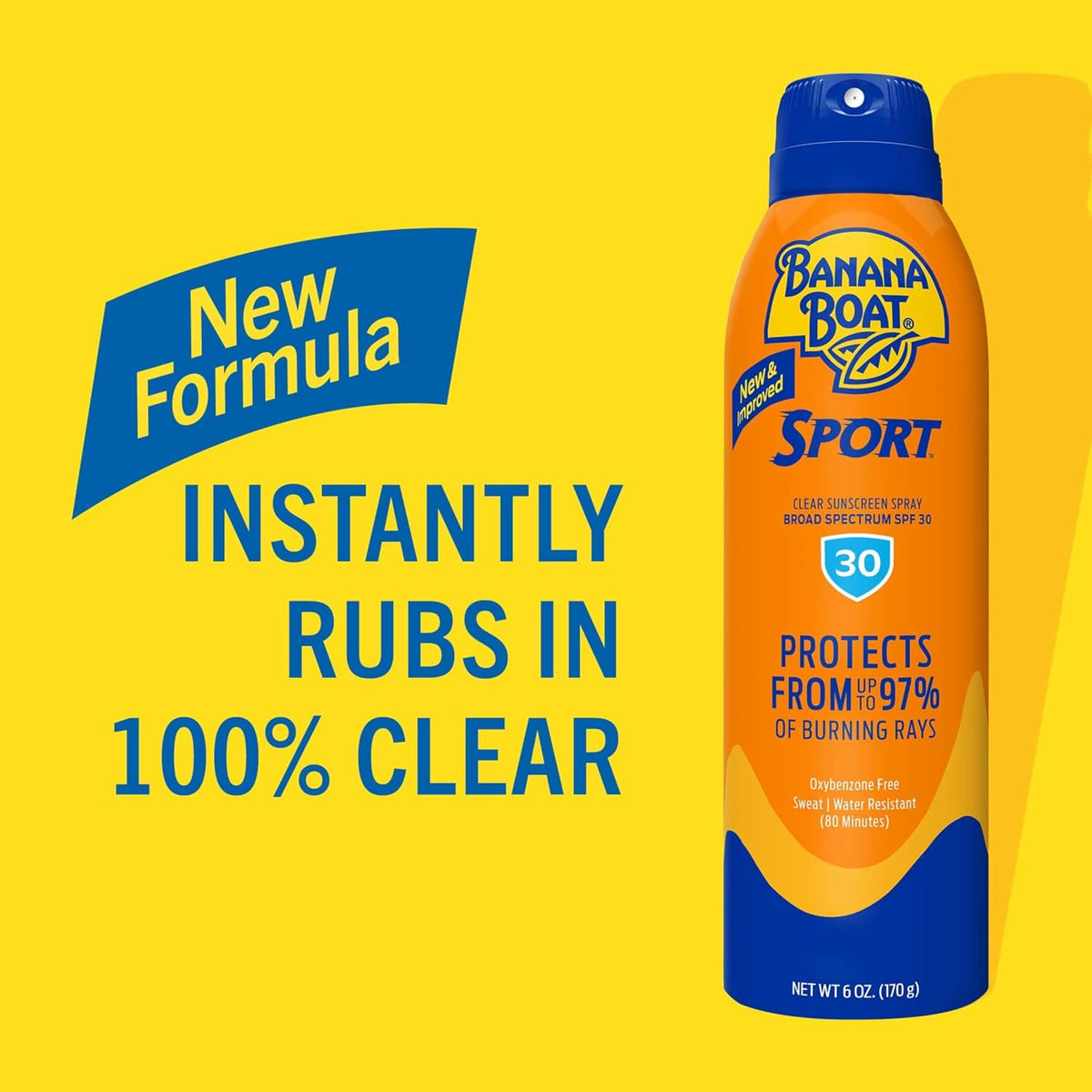 Banana Boat Sport clear Sunscreen Spray – SPF 30 | 6 Oz
