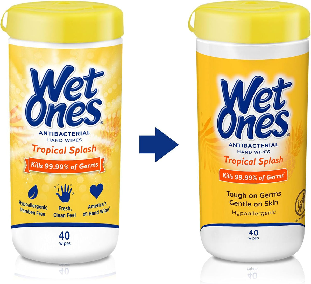 Wet Ones Antibacterial Wipes - Tropical Splash, 40 Wipes
