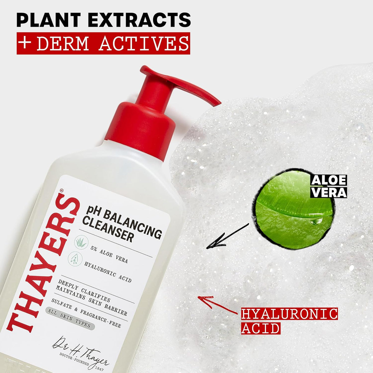 Thayers pH Balancing Daily Cleanser - Face Wash with Aloe Vera | 8 Oz  (237 ml)