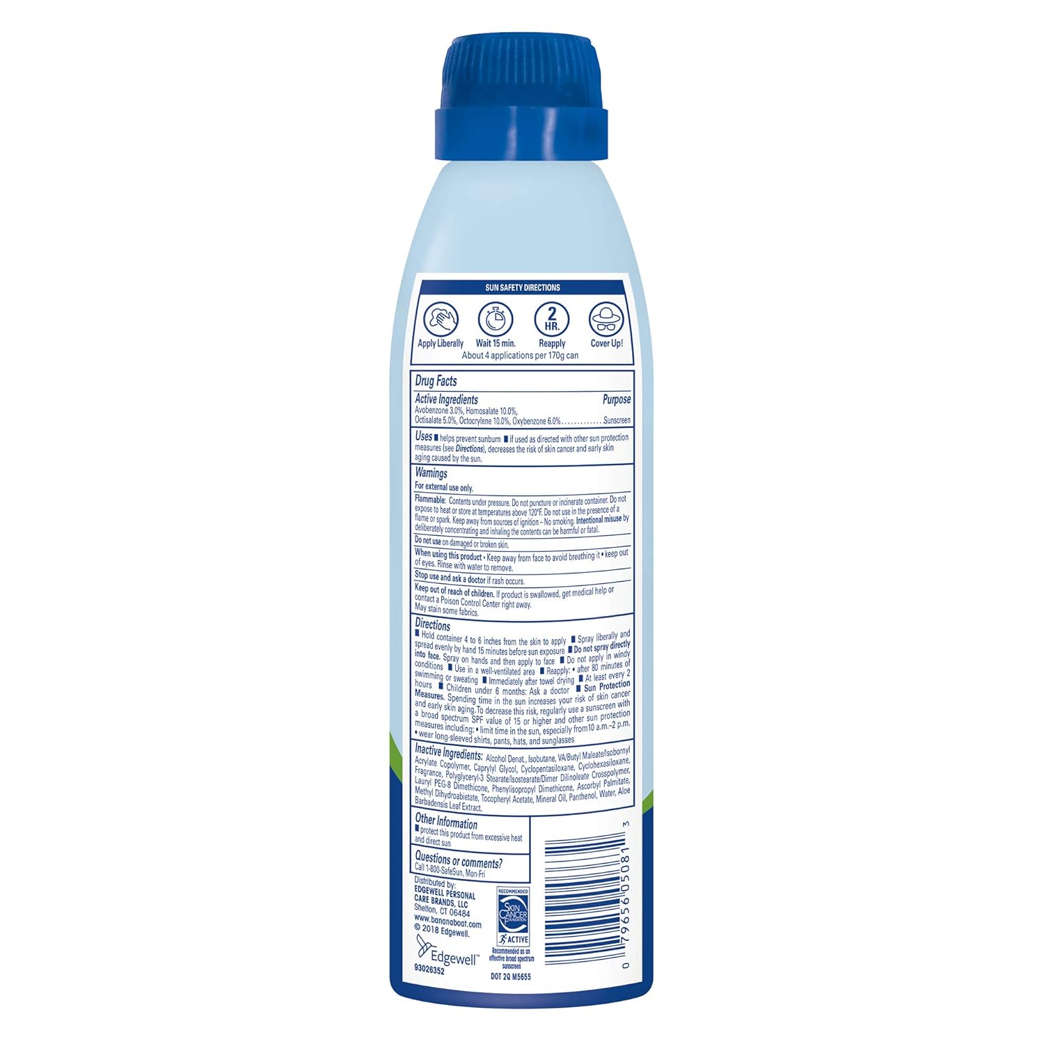 Banana Boat Sunscreen Spray Ultra Defense | SPF 100 | 6 Oz