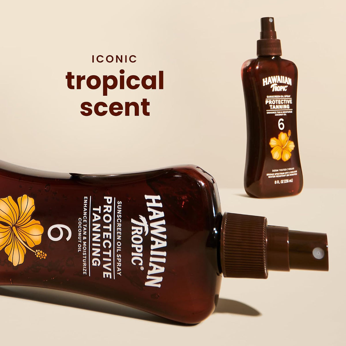 Hawaiian Tropic Tanning Oil SPF#6 | 8 Oz (236 ml)
