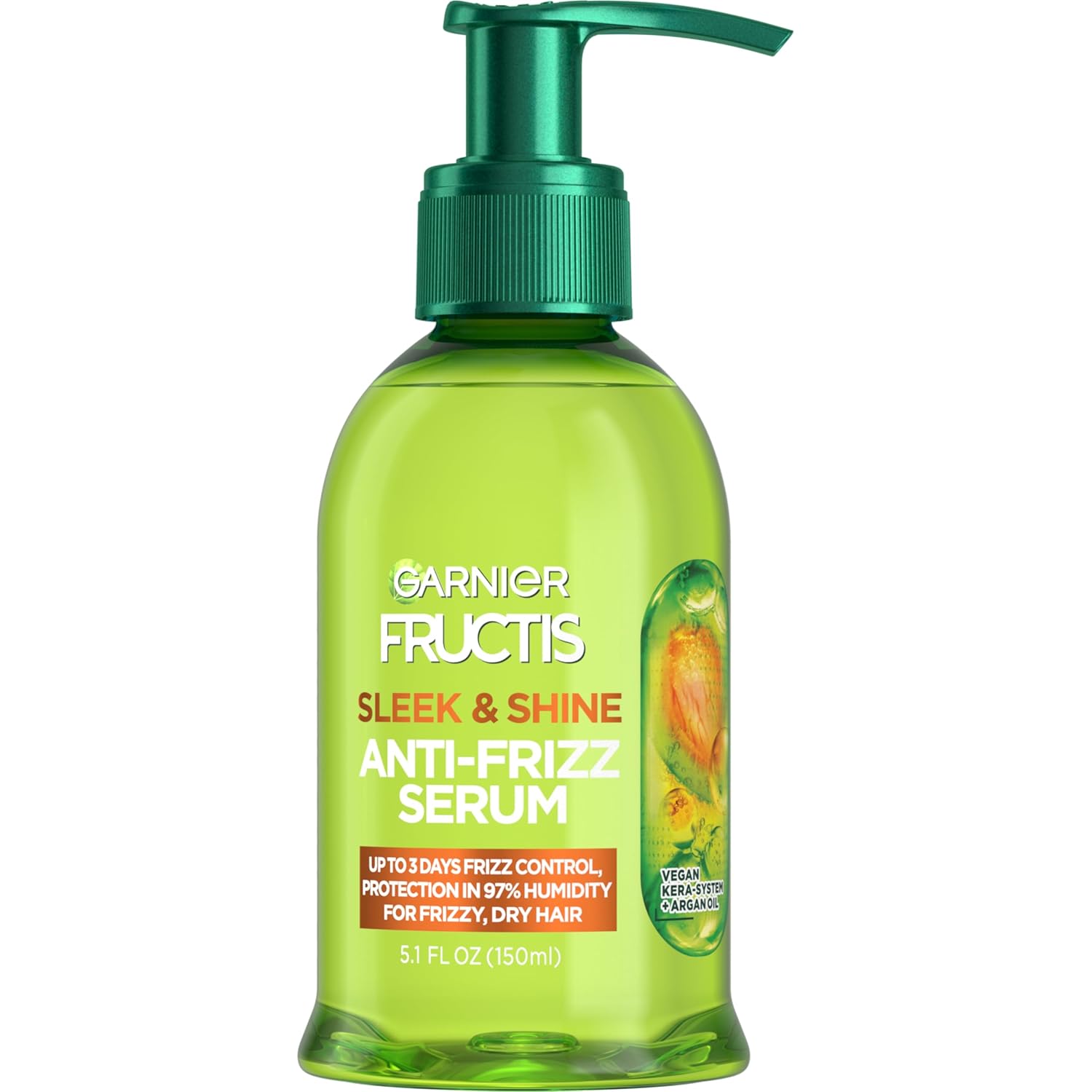 Garnier Fructis Sleek & Shine Anti-Frizz Serum | 5.1 Oz (150 ml)