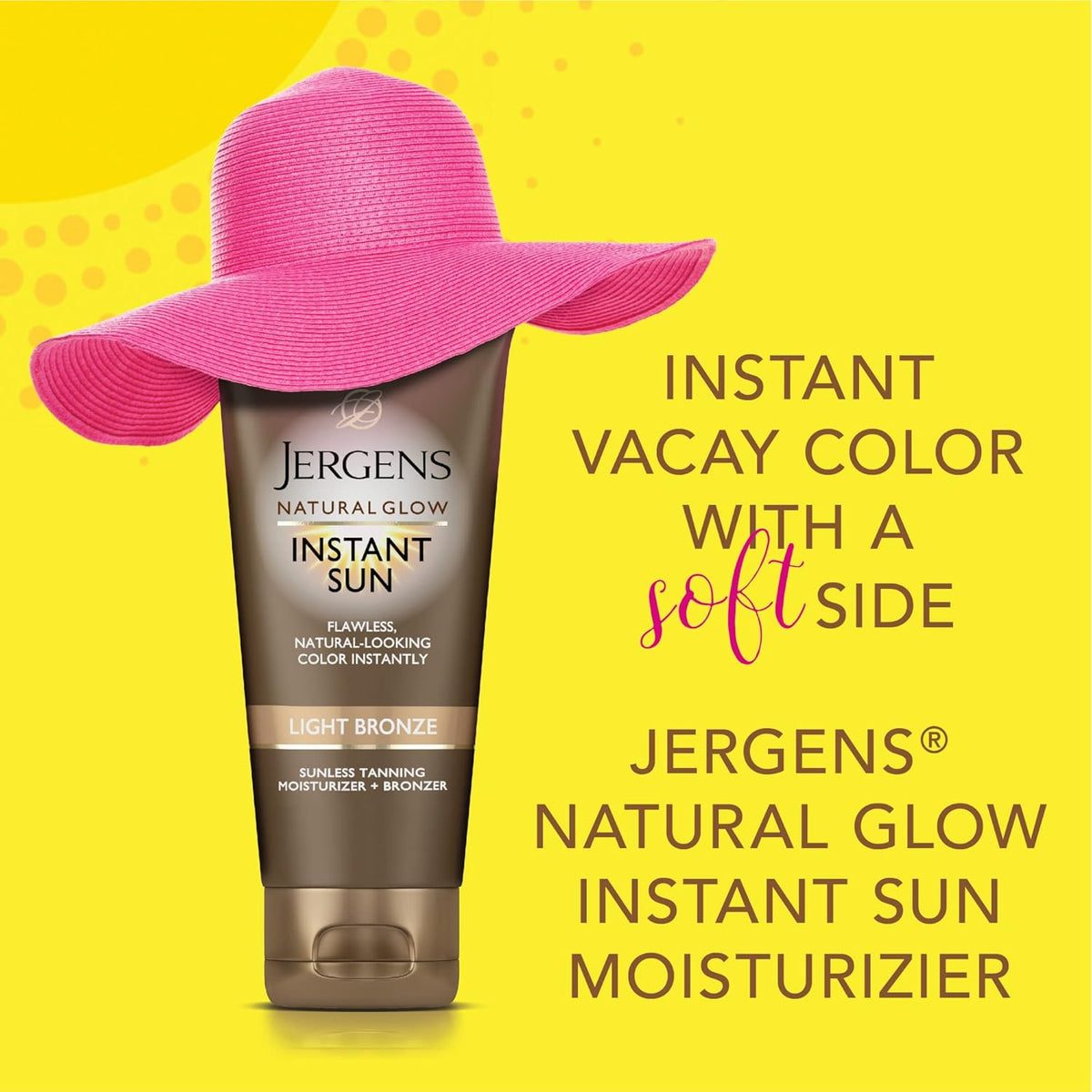 Jergens Natural Glow Instant Sun Light Bronze | 6 Oz (177 ml)