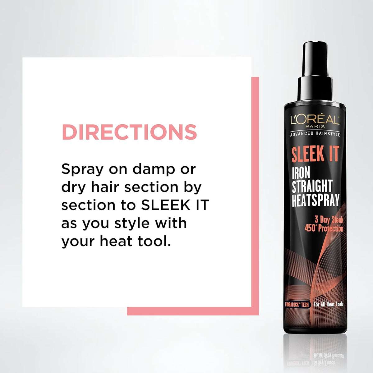 L'Oréal Paris Advanced Hairstyle SLEEK IT Iron Straight Heatspray | 5.7 Oz (169 ml)