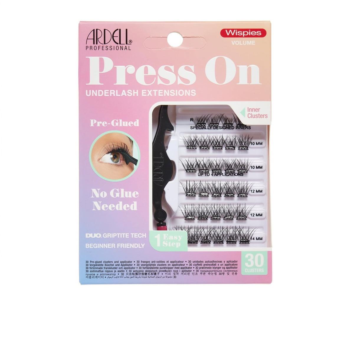 Ardell Press On Pre-Glued Underlash Extensions | Wispies Volume | 30 Lash Clusters