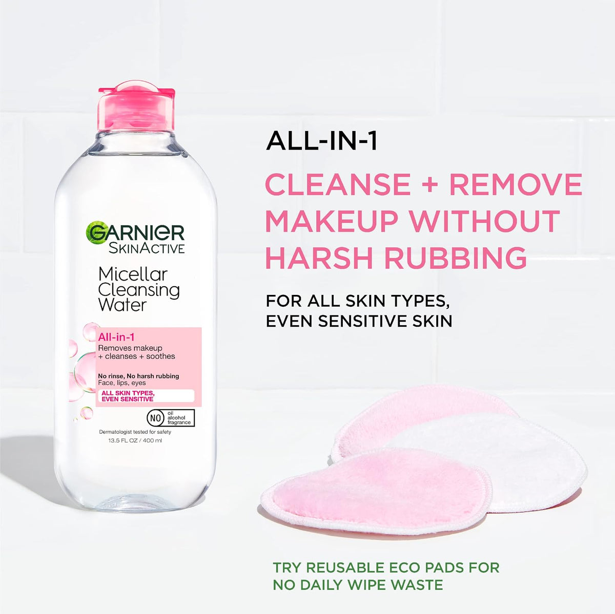Garnier Micellar Cleansing Water, 3.4 Oz (100 ml)