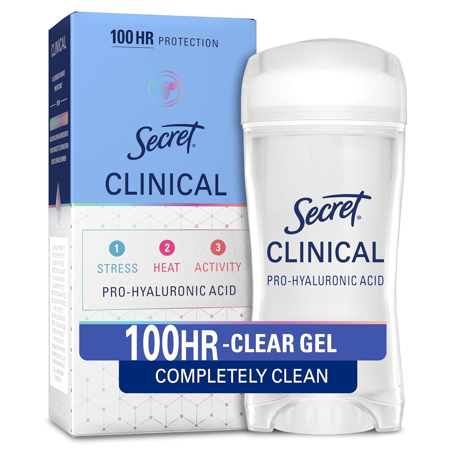 Secret Clinical Deodorant Clear Gel, Completely Clean, 2.6 Oz (73.7 g)