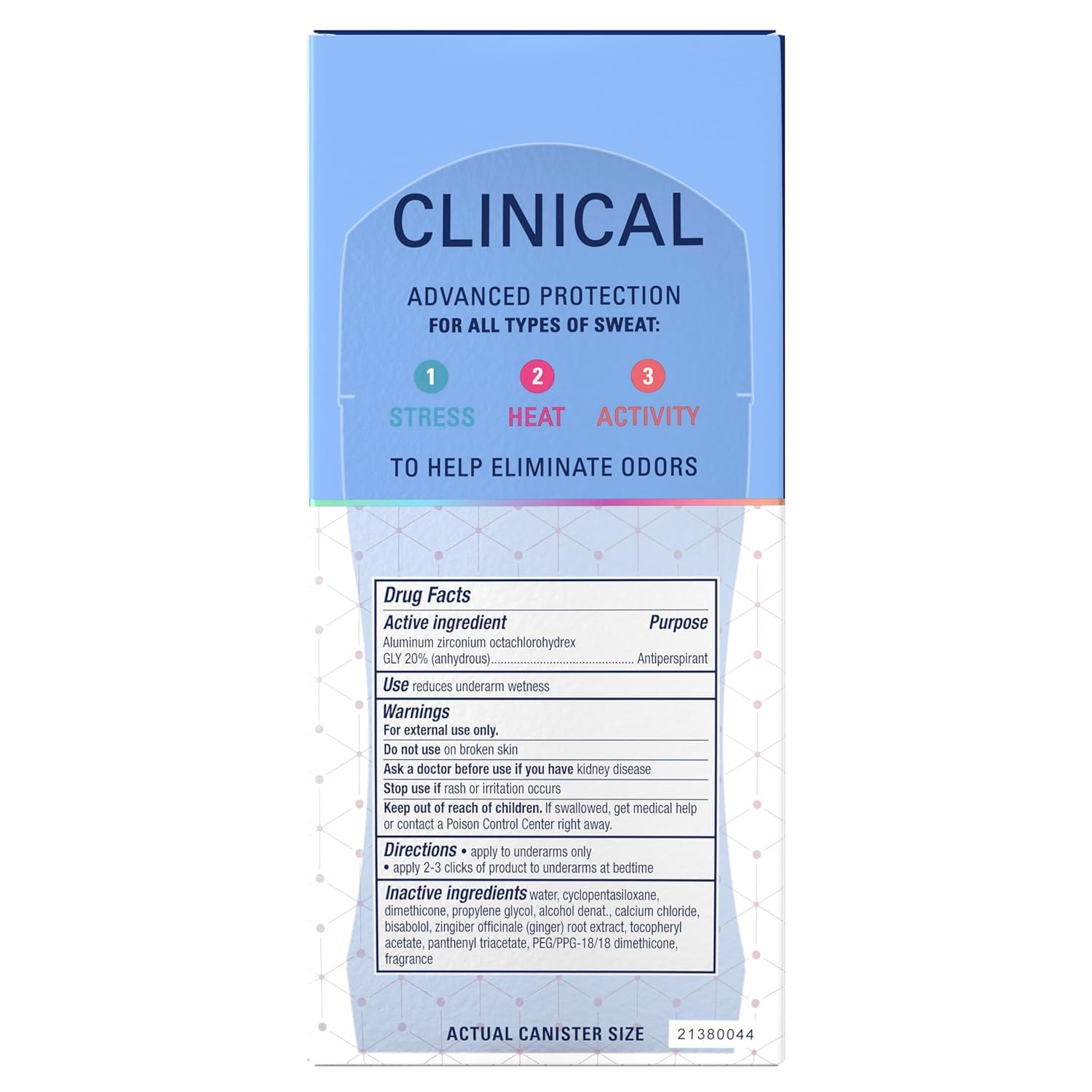 Secret Clinical Deodorant Clear Gel, Completely Clean, 2.6 Oz (73.7 g)