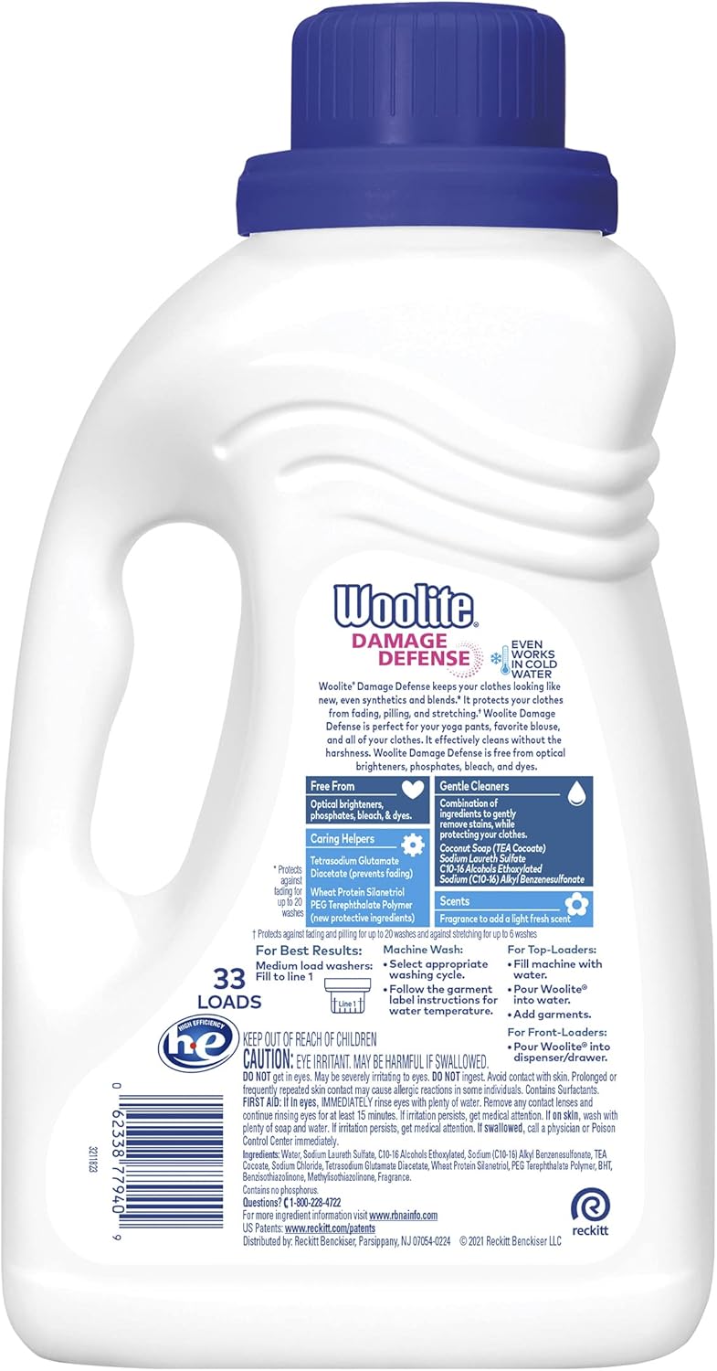 Woolite Damage Defense | Light Fresh | 33 Loads | 50 Oz