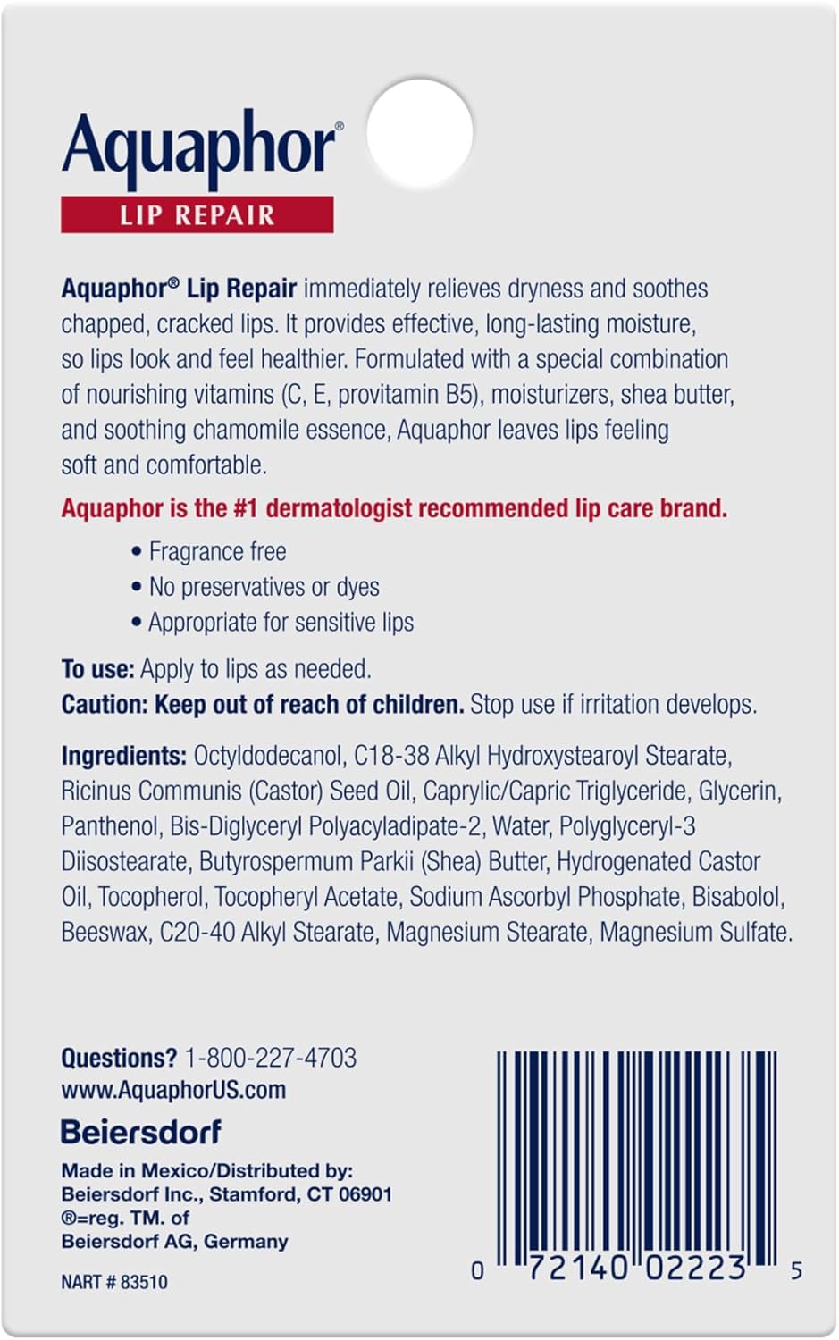 Aquaphor Lip Repair | Pack of 2