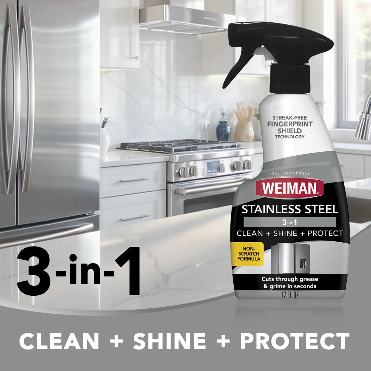 Weiman Stainless Steel Cleaner & Polish | 12 Oz