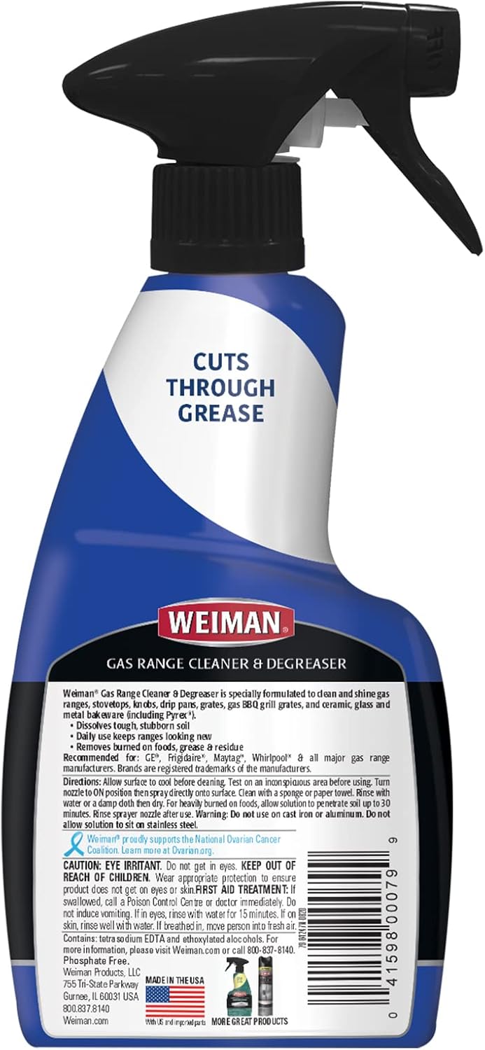Weiman Gas Range Cleaner & Degreaser | 12 Oz
