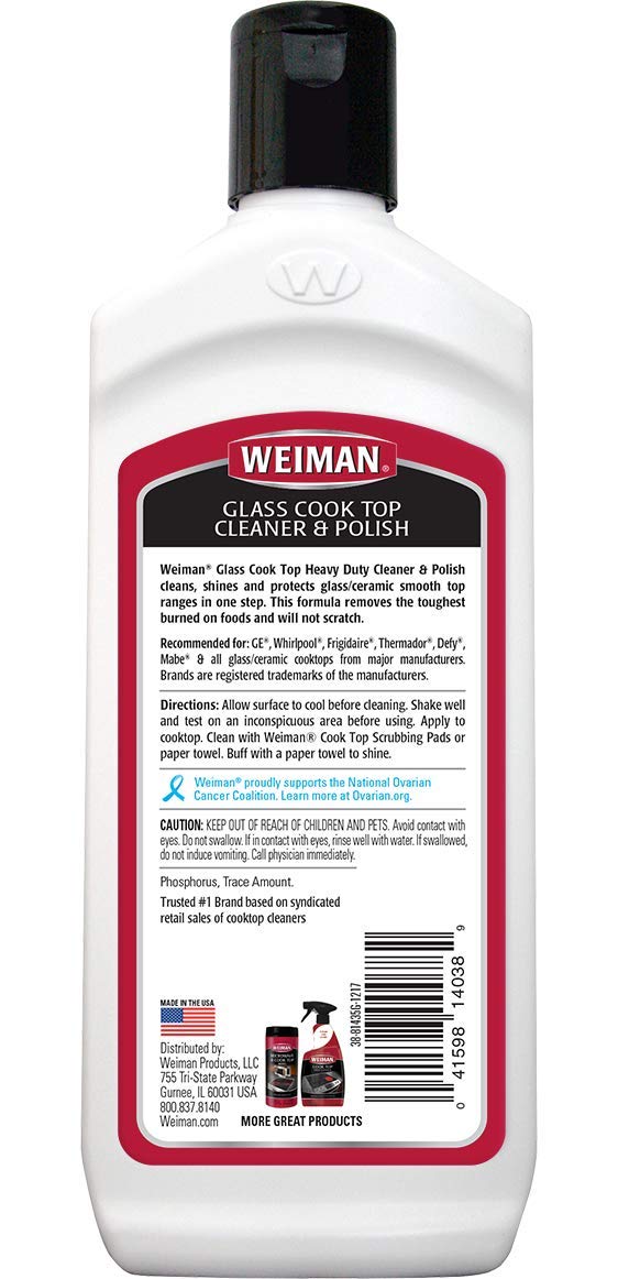 Weiman Glass Cook Top Cleaner & Polish | 10 Oz