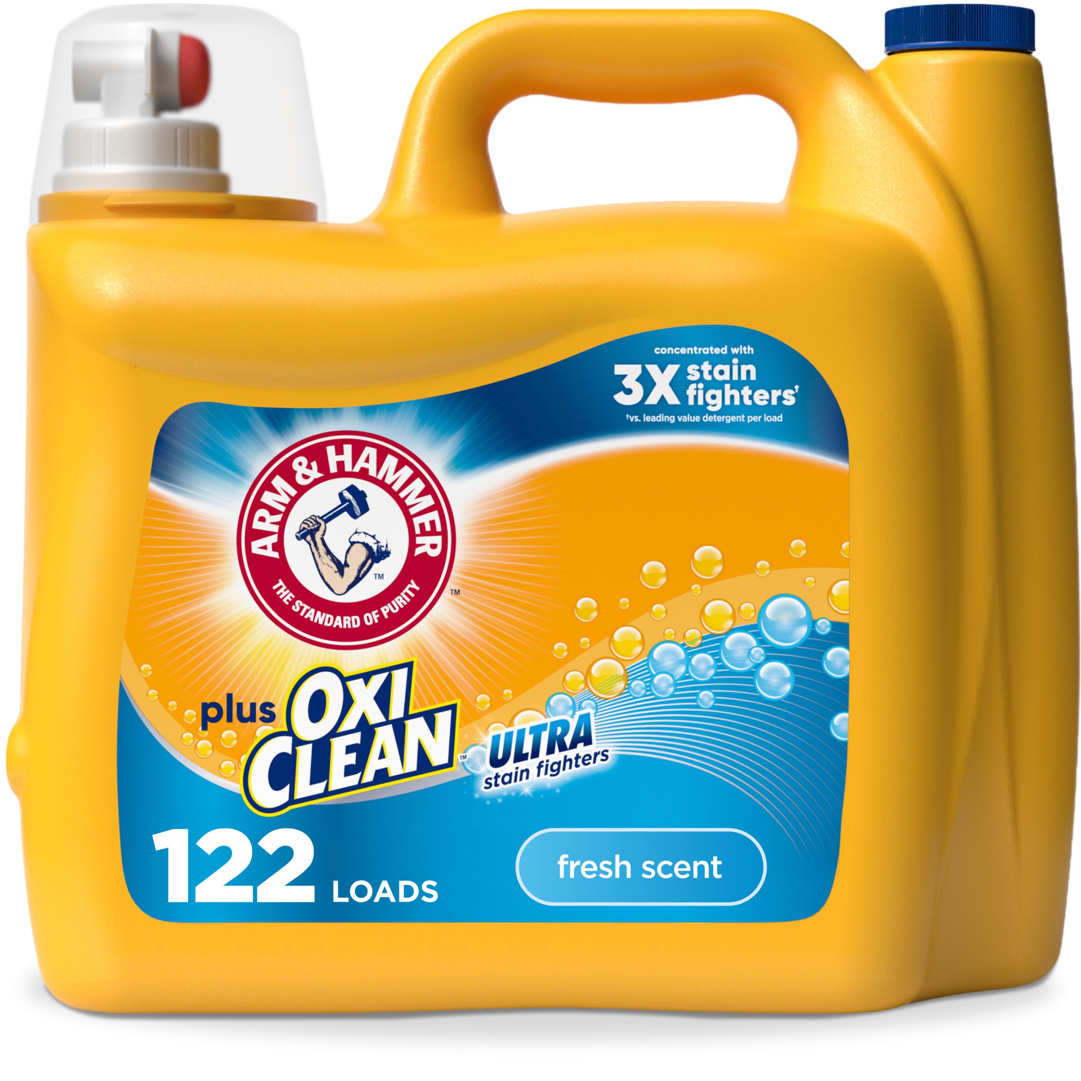 Arm & Hammer Laundry Detergent Plus OxiClean Stain Fighters | 158.6 Oz | 122 Loads