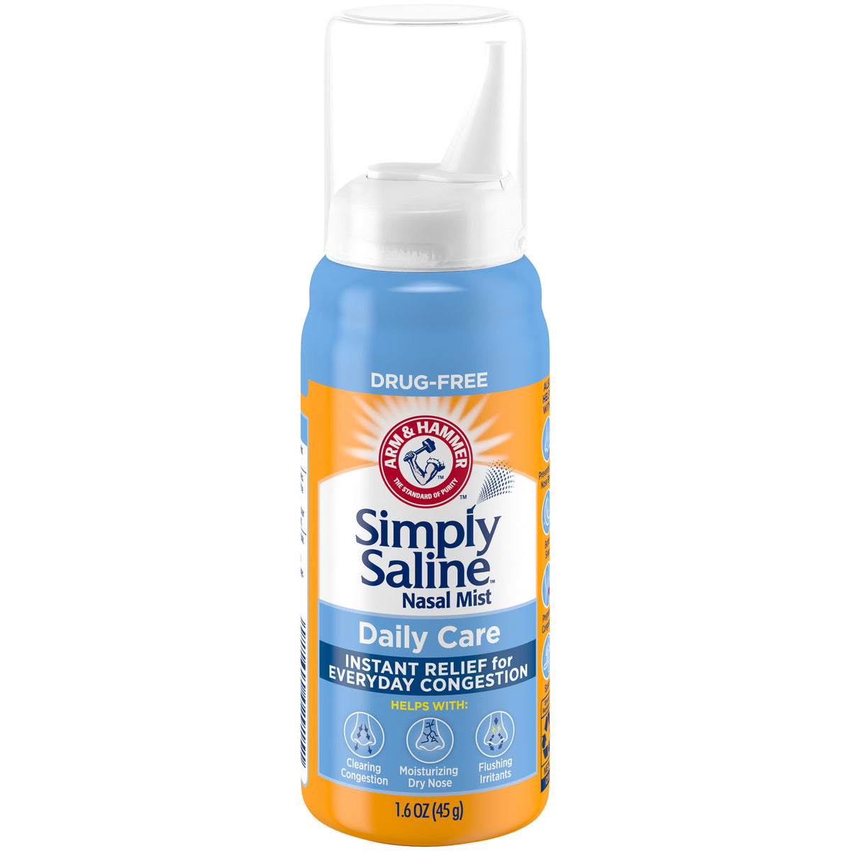 Arm & Hammer Simply Saline Adult Nasal Mist | 1.6 Oz (45 g)