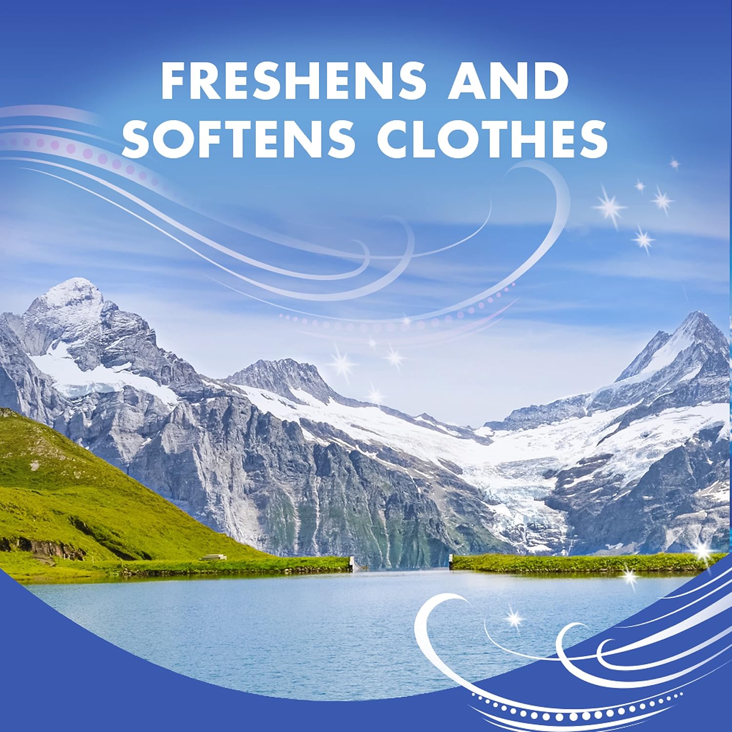 Arm & Hammer fabric dryer sheets freshens and softens clothes with mountain rain scent - inspired by natural scents. 