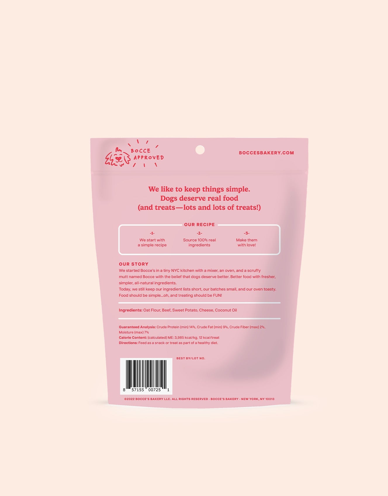 Bocce'S Bakery Burgers And Fries Biscuits Bag Dog Treat | 5 Oz